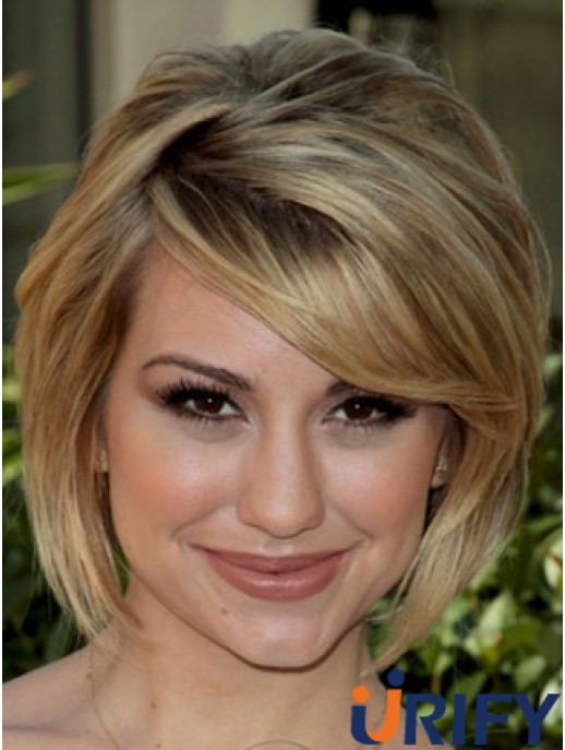 Neue blonde Kinnlänge gerade 10 Zoll Bobs Celebrity Perücken