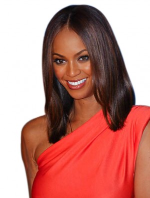Auburn gerade ohne Pony Capless 15 Zoll New Tyra Banks Perücken