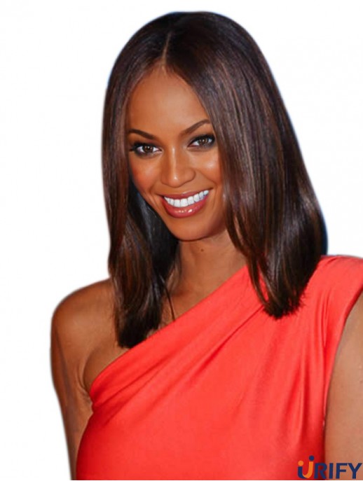 Auburn gerade ohne Pony Capless 15 Zoll New Tyra Banks Perücken