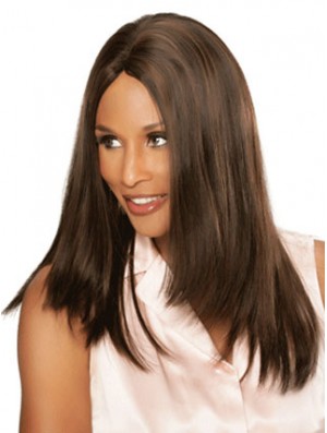Brown Long Straight ohne Pony Lace Front 16 Zoll Beverly Johnson Perücken