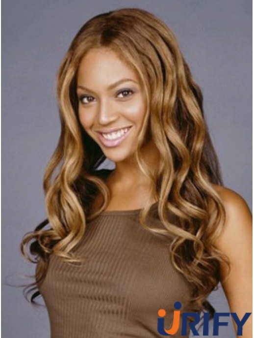 Brown Long Wavy ohne Pony Lace Front 22 Zoll  Perücken