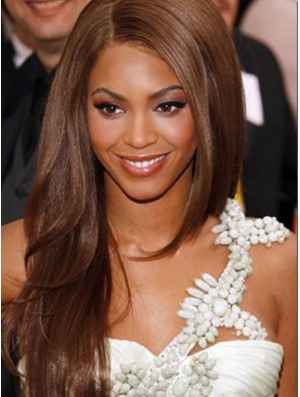 Brown Long Straight ohne Pony Lace Front 22 Zoll  Perücken