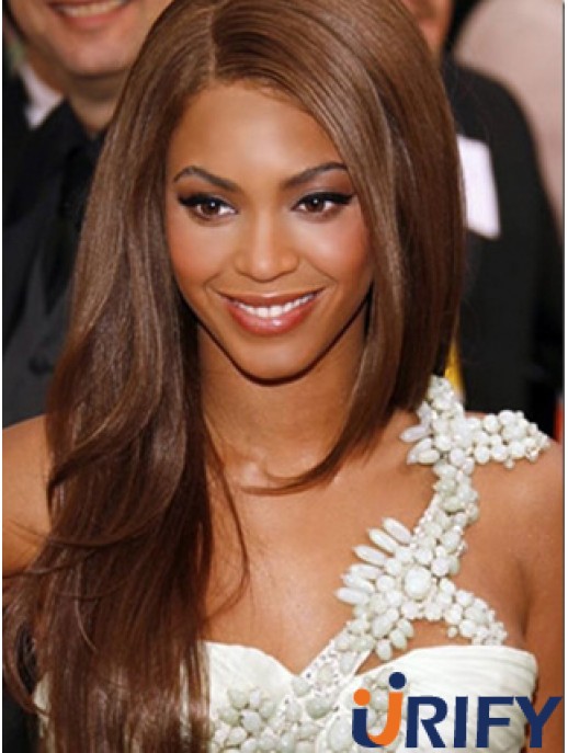 Brown Long Straight ohne Pony Lace Front 22 Zoll  Perücken