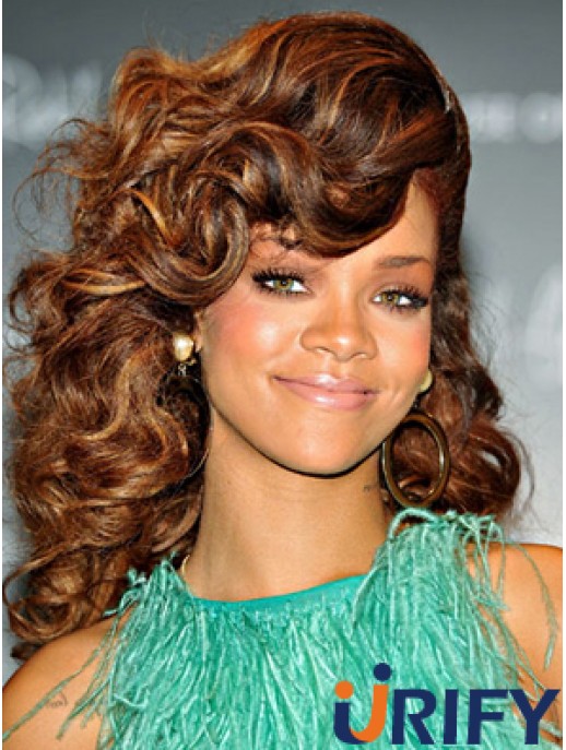 Brown Curly Layered Lace Front 18 Zoll Unglaubliche  Perücken