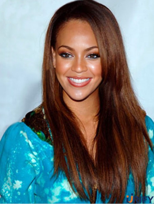 Brown Straight Layered Lace Front 22 Zoll Online  Perücken