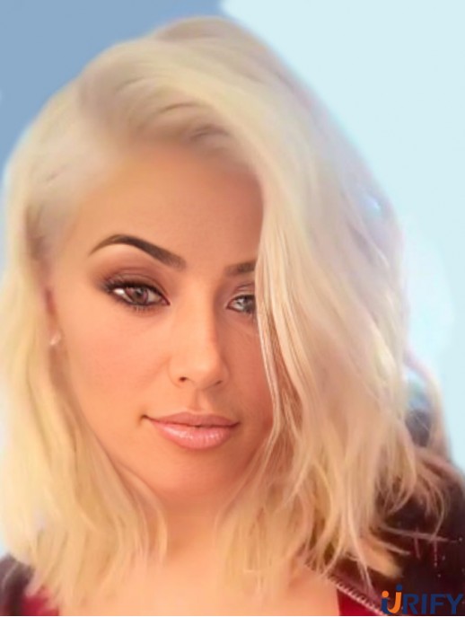 Blonde Layered Synthetic 9  inchCurly Lace Front Perücken