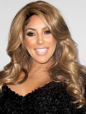 16  inchCurly Capless Long Blonde ohne Pony Synthetische  Perücken