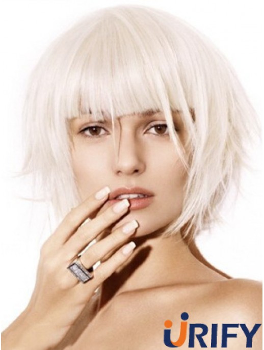 Capless Bobs Short Straight 10 Zoll Geeignete Mode Perücken
