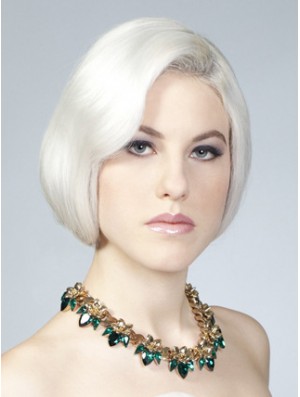 Spitze vorne grau kurz gerade 10 Zoll Perfect Fashion Perücken