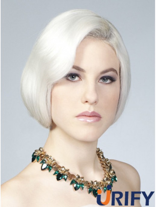 Spitze vorne grau kurz gerade 10 Zoll Perfect Fashion Perücken