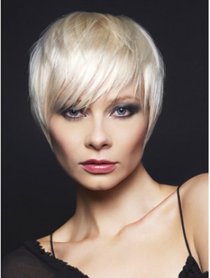 Monofilament Boycuts kurze gerade 8 Zoll Top Fashion Perücken