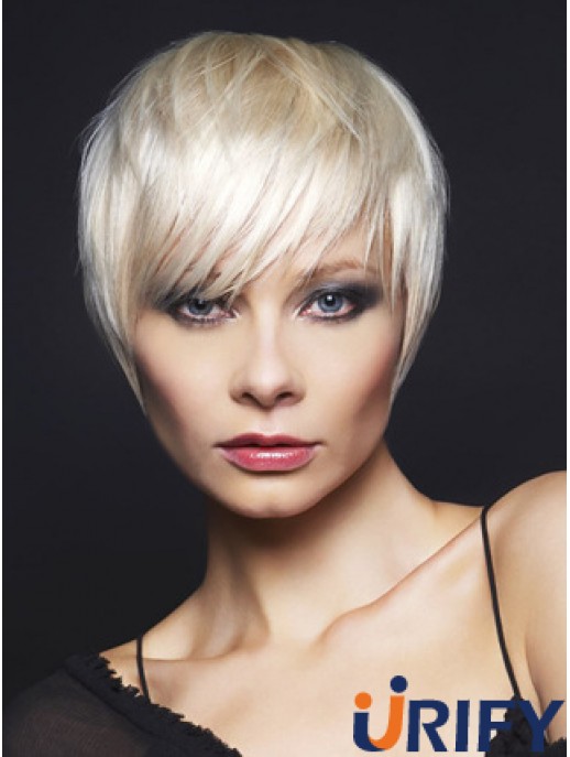 Monofilament Boycuts kurze gerade 8 Zoll Top Fashion Perücken