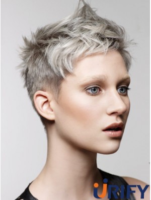 Lace Front Boycuts Short Straight 8 Zoll Convenient Fashion Perücken