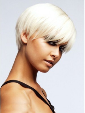 Capless Boycuts Short Straight 8 Zoll Discount Fashion Perücken