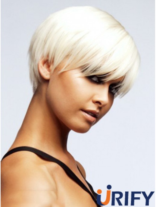 Capless Boycuts Short Straight 8 Zoll Discount Fashion Perücken
