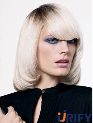 Lace Front Bobs Kinnlänge gewellt 12  inchOmbre / 2 Tone Geeignete Mode Perücken
