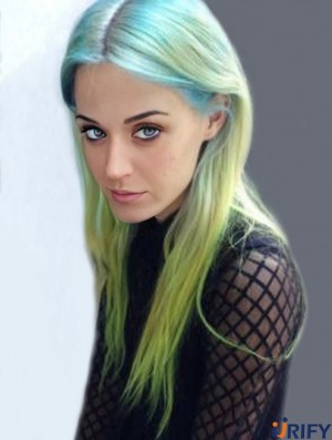 Schöne Ombre / 2 Tone Long Straight ohne Pony 20  inchHuman Lace Perücken