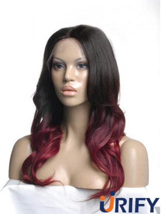 Long Ombre / 2 Tone Wavy ohne Pony Gute Afroamerikaner Perücken