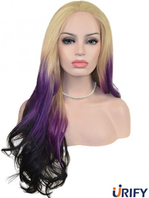 22  inchOmbre / 2 Tone Long ohne Pony Wellige Great Lace Perücken