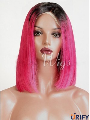 Kinnlänge Straight Bobs Full Lace 14  inchSassy Black Women Perücken