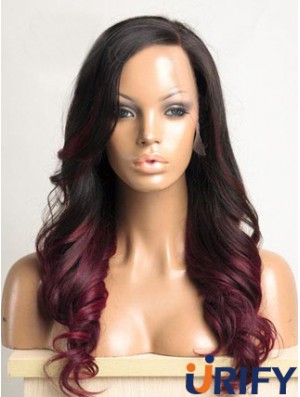 Lange Ombre / 2 Tone Wellig ohne Pony Ideale Afroamerikaner Perücken