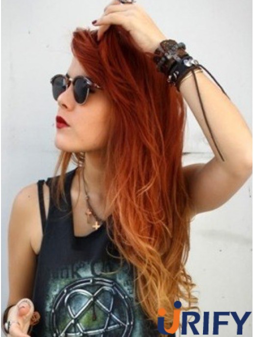 Lange gewellte mit Pony Lace Front 26  inchExquisite Black Women Perücken