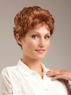Wellige Auburn Sleek Cropped Classic Perücken