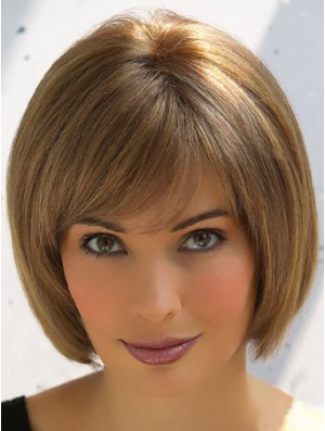 Trendy Brown Remy Echthaar Glattes Haar Perücken Online