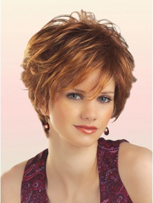 Synthetic Short Wavy Capless Online Perückenladen