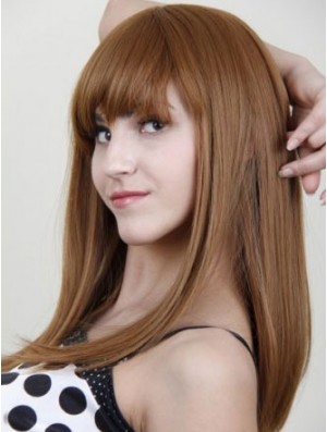 Mit Pony Long Auburn UK Günstige Perücken