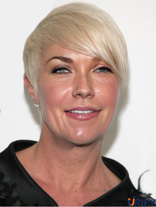 Style Short Straight Capless Grey Perücken