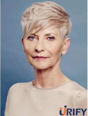Perfekte kurze gerade Boycuts 8 Zoll Echthaar Perücken