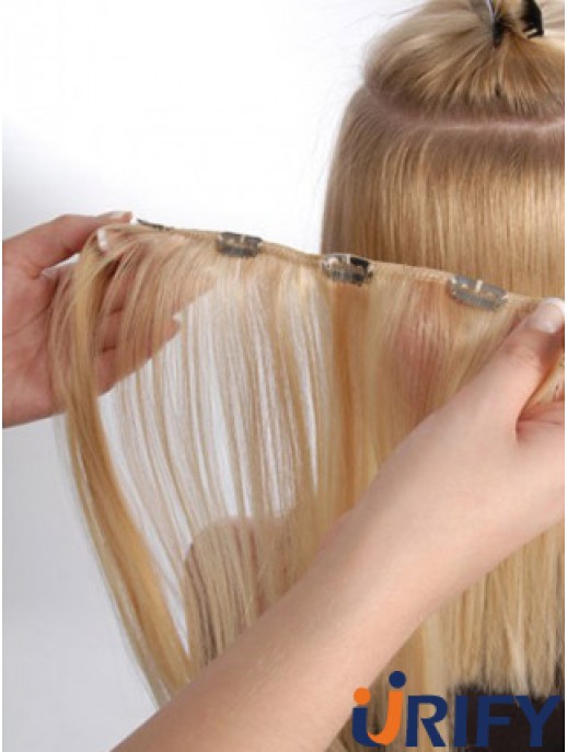 Haarverlängerungsclips Remy Straight Style Blonde Farbe