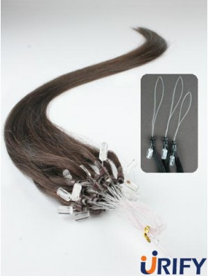 Exquisite Brown Straight Micro Loop Ring Haarverlängerungen