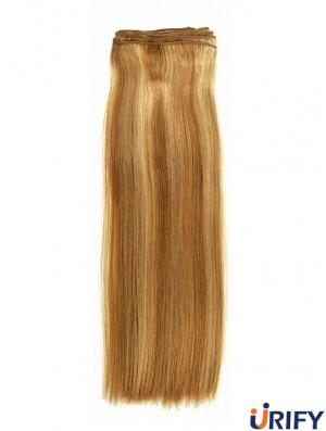 Straight Remy Echthaar Blond Neue Schussverlängerungen
