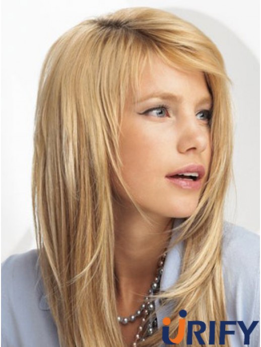Trendy Blonde Straight Synthetic Clip in Haarverlängerungen