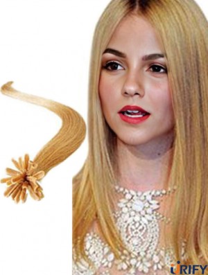 Blonde Straight Best Nail / U Tip Haarverlängerungen