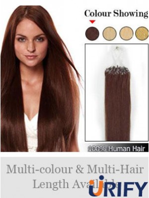 Online Auburn Straight Micro Loop Ring Haarverlängerungen