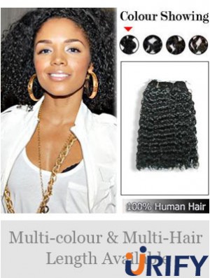 Curly Remy Menschenhaar Black Fashion Schussverlängerungen