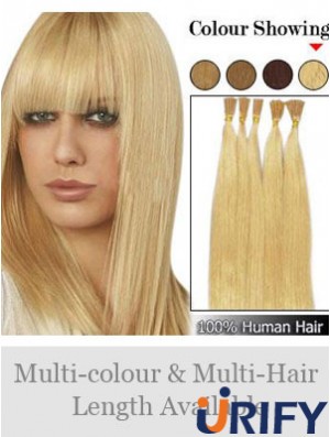 Blonde Straight Stick / I Tip Haarverlängerungen