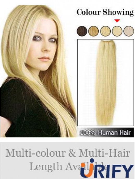 Straight Remy Echthaar Blond Great Weft Extensions