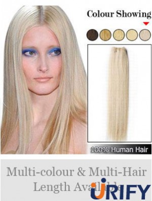 Straight Remy Echthaar Blonde Exquisite Schussverlängerungen