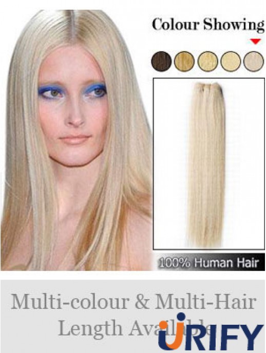 Straight Remy Echthaar Blonde Exquisite Schussverlängerungen