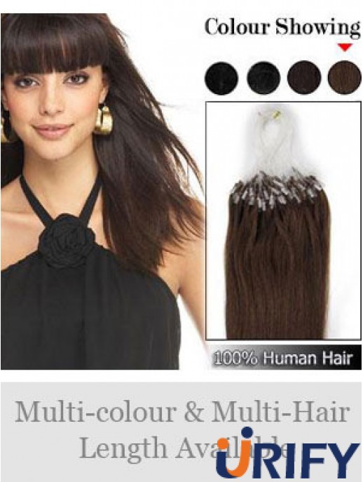 Flexibilität Brown Straight Micro Loop Ring Haarverlängerungen