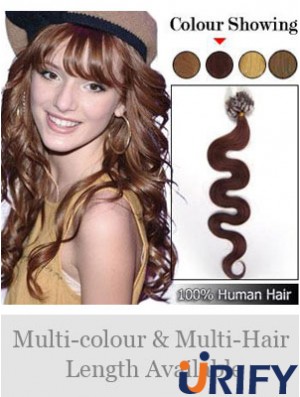 Neue Auburn Wavy Micro Loop Ring Haarverlängerungen