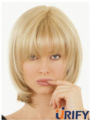 Halbe Perücken mit Remy Straight Style Blonde Farbe