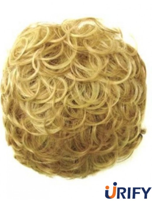 Unglaubliche blonde lockige synthetische Clip in Haarteilen