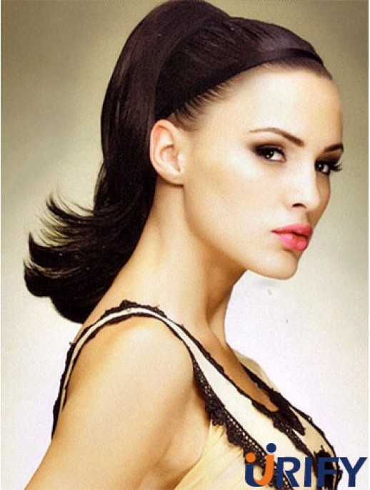 No-Fuss Auburn Straight Synthetikclip in Haarteilen
