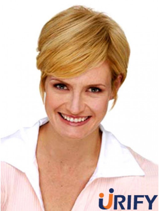 Discount Blonde Straight Synthetic Clip In Haarteilen